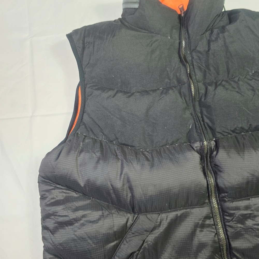 Nautica Men's Competition Reversible Puffer Vest XXL Black Orange Duck Down A22 - Picture 6 of 15